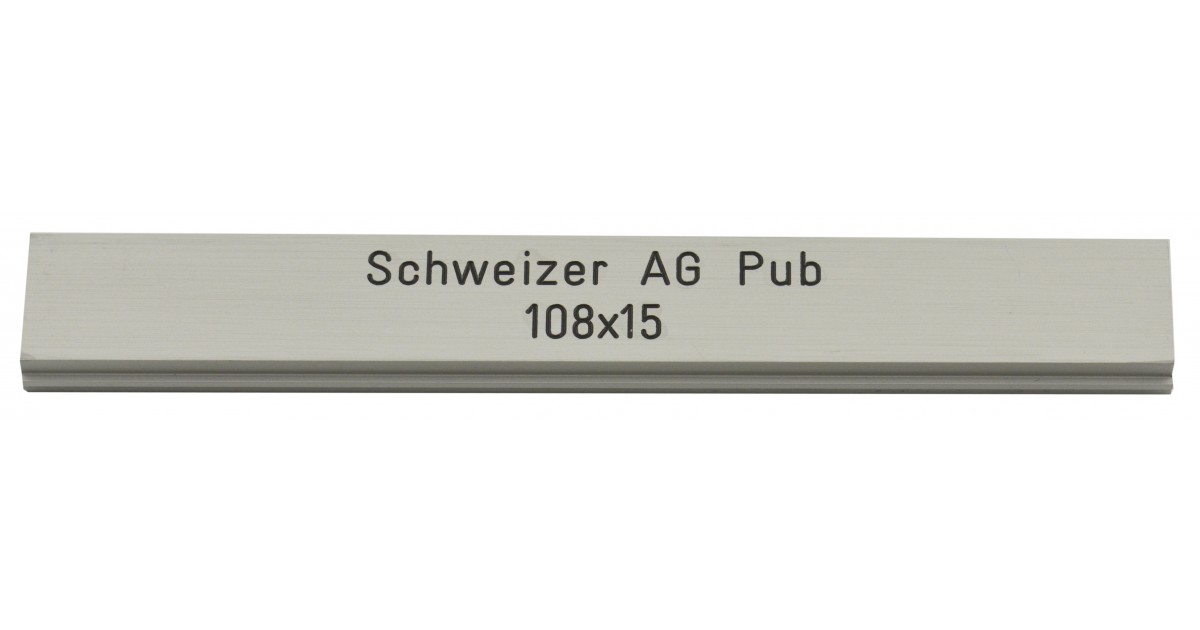Briefkastenschild Schweizer AG 108 x 15 mm