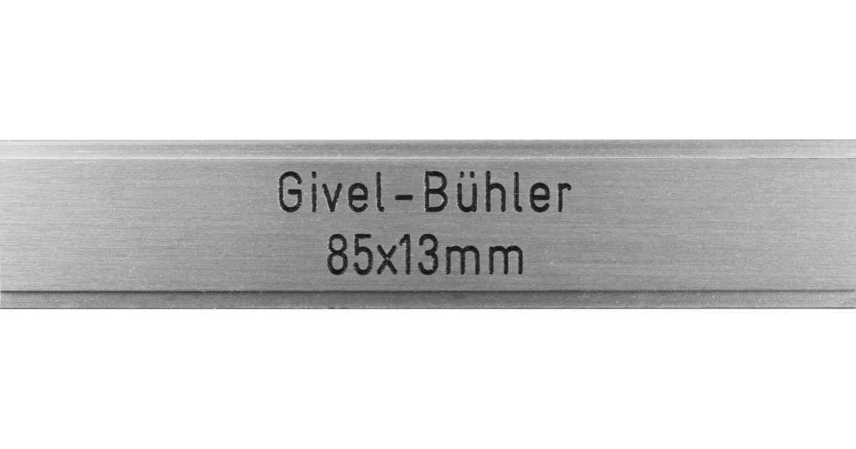 Briefkastenschild Givel-Bühler 85 x 13 mm
