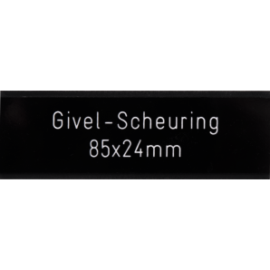 Briefkastenschild Givel-Scheuring Formica schwarz 85 x 24 mm