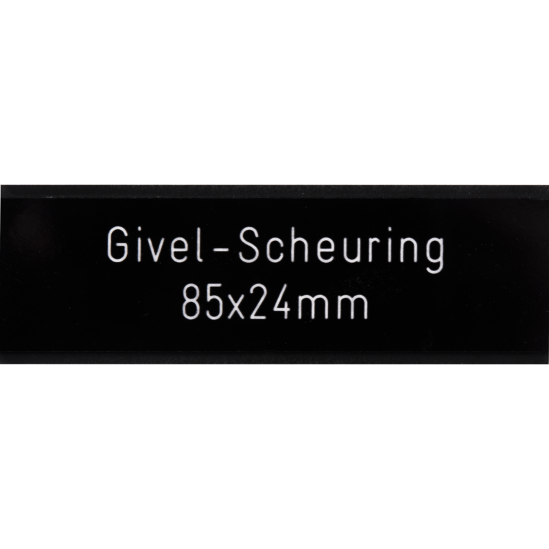 Briefkastenschild Givel-Scheuring Formica schwarz 85 x 24 mm