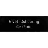 Briefkastenschild Givel-Scheuring Formica schwarz 85 x 24 mm