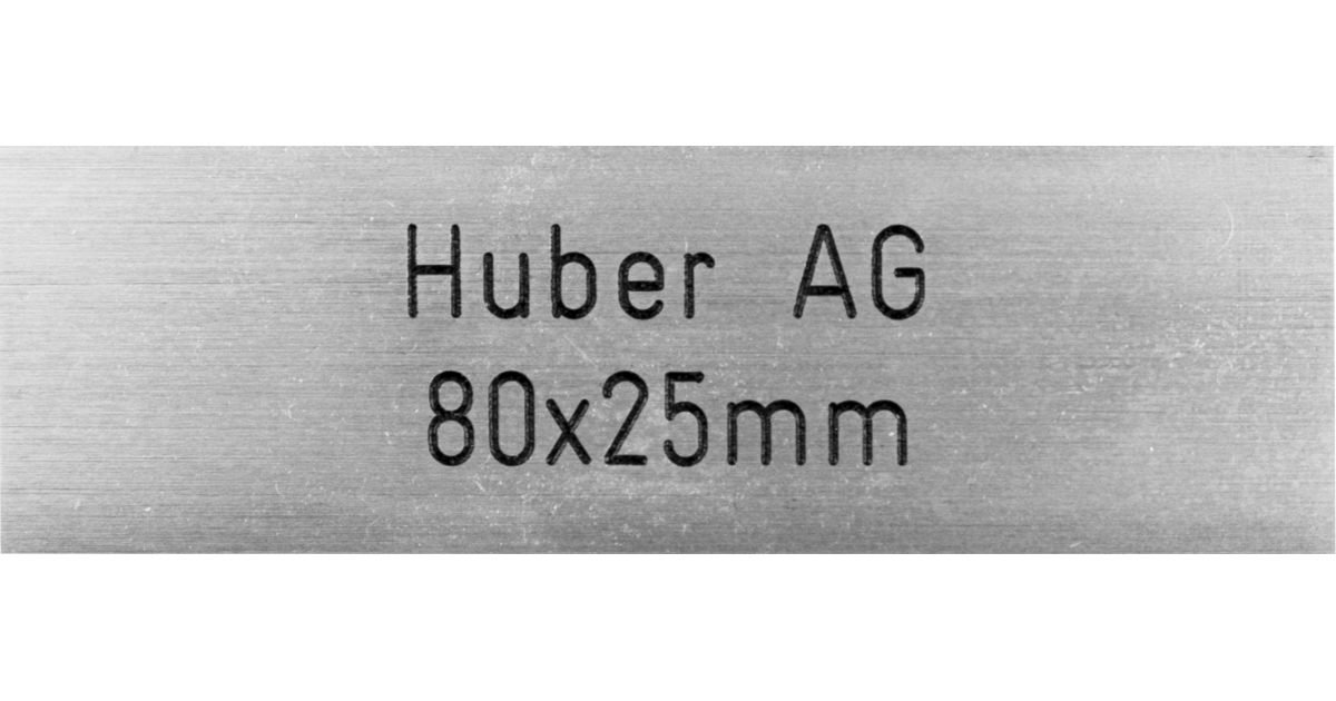 Briefkastenschild Huber AG 80 x 25 mm