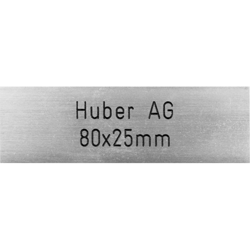 Briefkastenschild Huber AG 80 x 25 mm