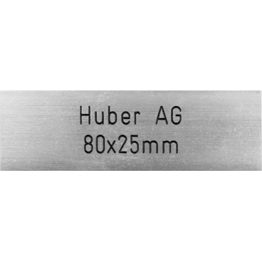Briefkastenschild Huber AG 80 x 25 mm