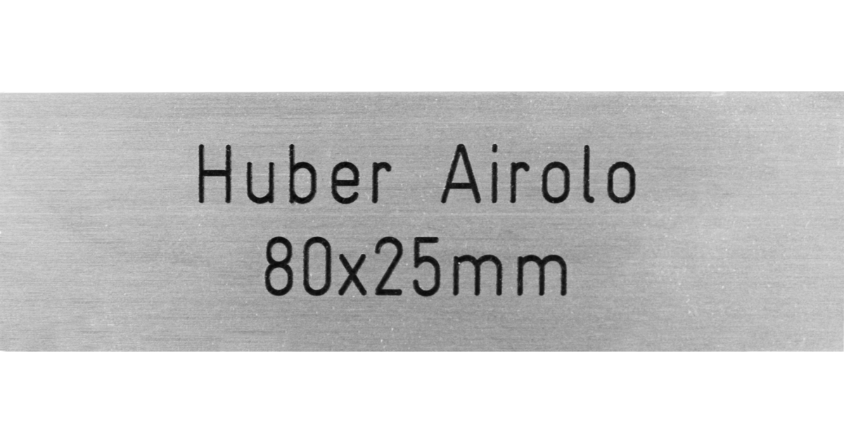 Briefkastenschild Huber Airolo 80 x 25 mm