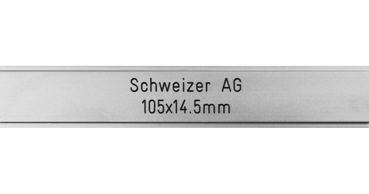 Briefkastenschild Schweizer AG 105 x 14.5 mm