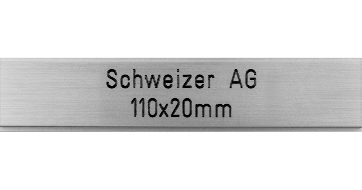 Briefkastenschild Schweizer AG 110 x 20 mm