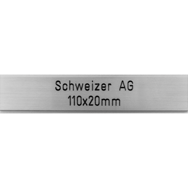 Briefkastenschild Schweizer AG 110 x 20 mm