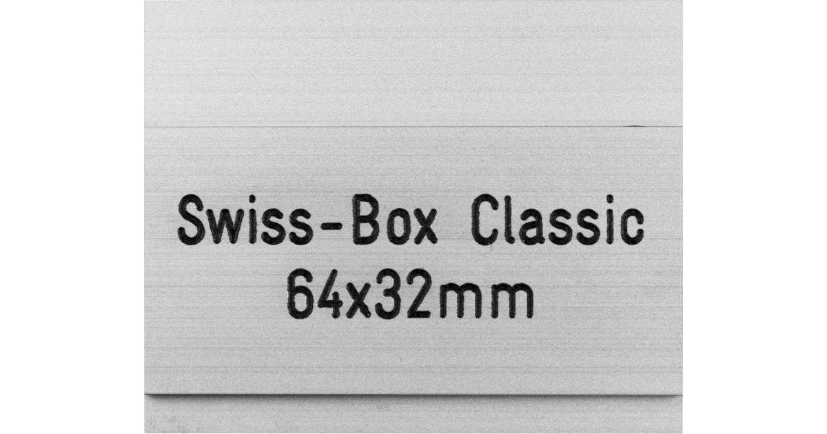 Briefkastenschild Swiss-Box Classic 64 x 32 mm