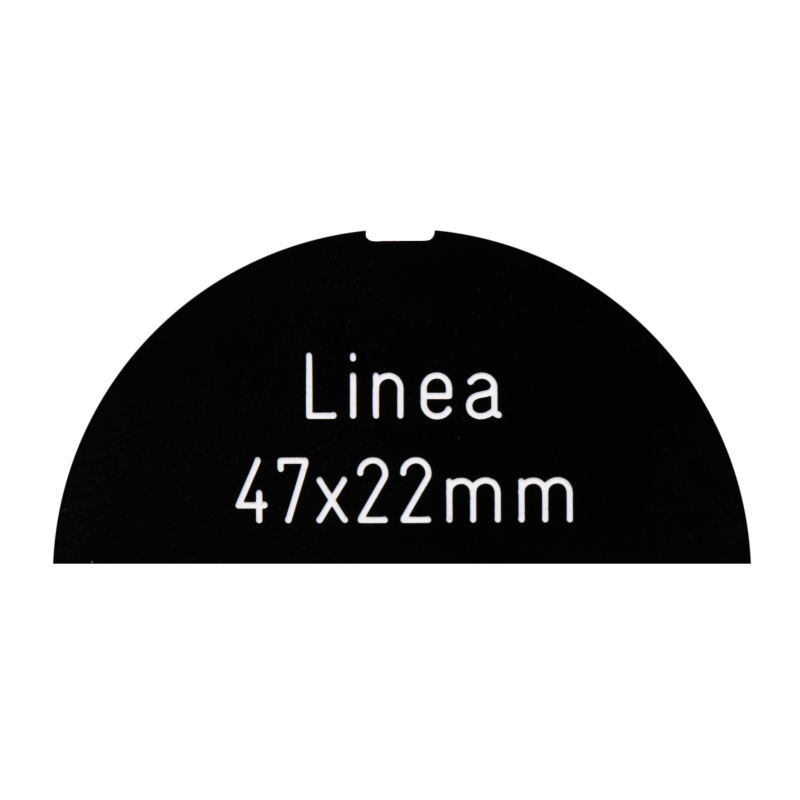 Klingelschild Linea schwarz 47 x 22 mm