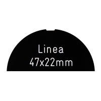 Klingelschild Linea schwarz 47 x 22 mm