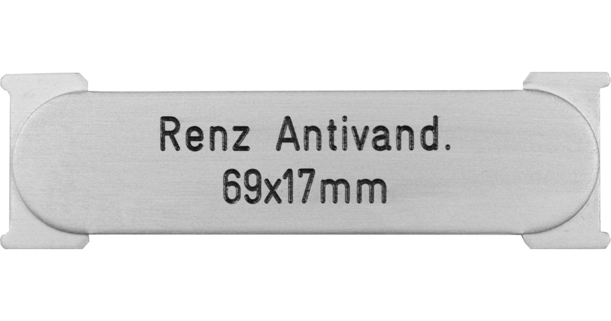 Briefkastenschild Renz Antivand 69 x 17 mm
