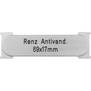 Briefkastenschild Renz Antivand 69 x 17 mm