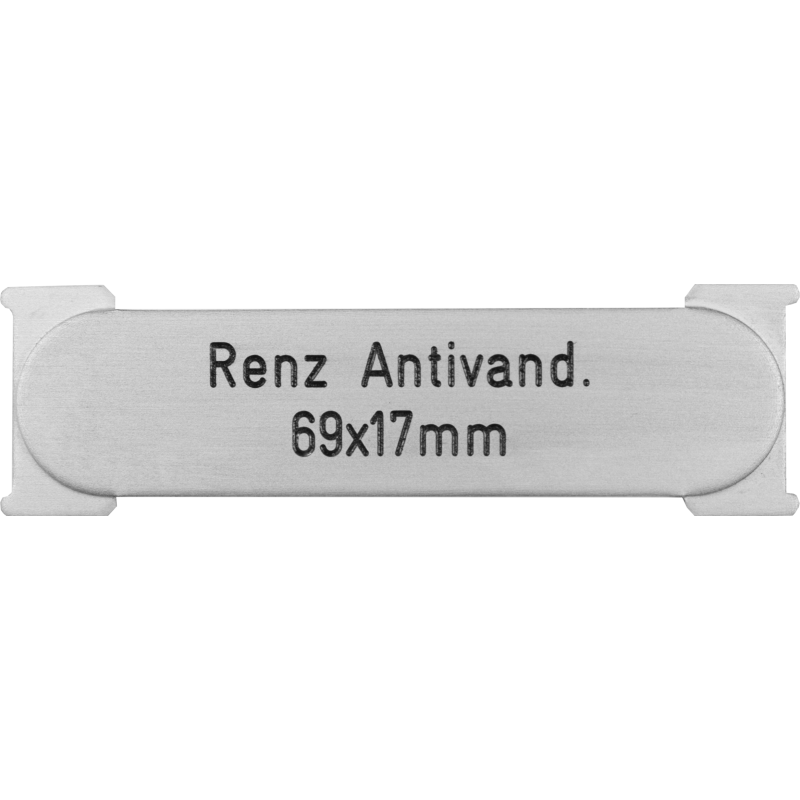 Briefkastenschild Renz Antivand 69 x 17 mm