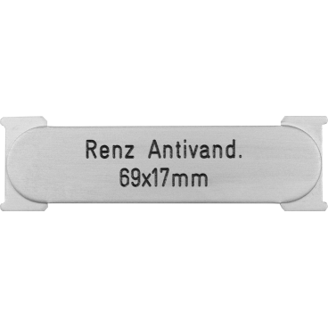 Briefkastenschild Renz Antivand 69 x 17 mm