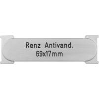 Briefkastenschild Renz Antivand 69 x 17 mm