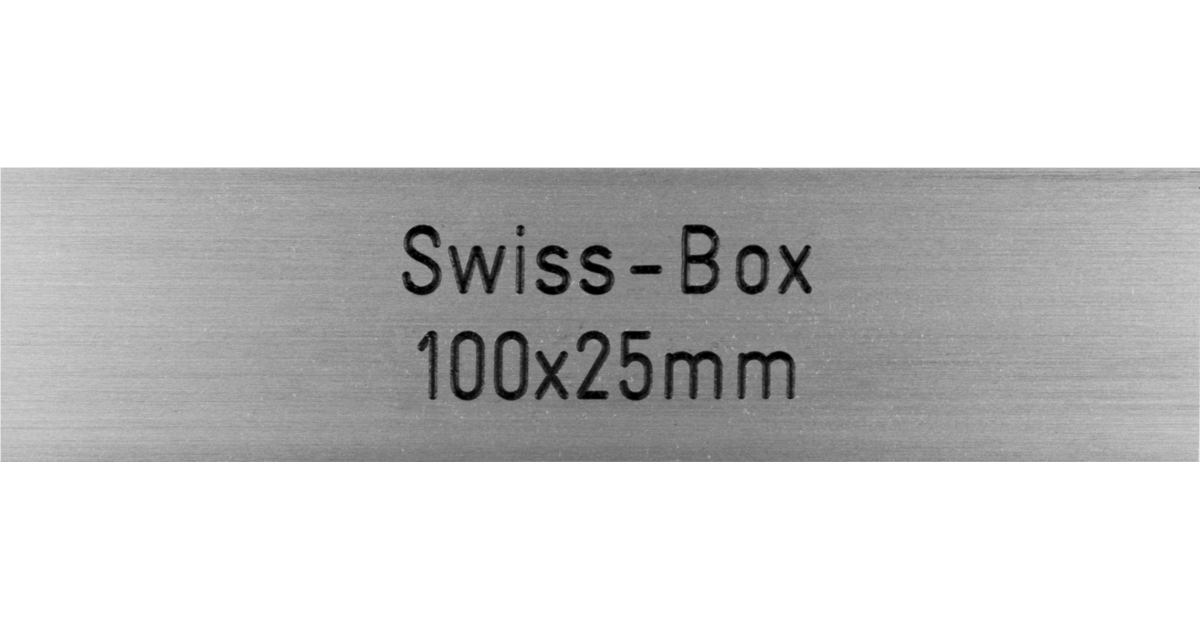 Briefkastenschild Swiss-Box 100 x 25 mm