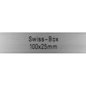 Briefkastenschild Swiss-Box 100 x 25 mm