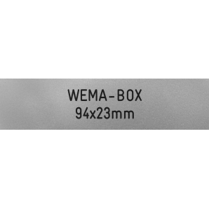 Briefkastenschild Wema Box silber 94 x 23 mm