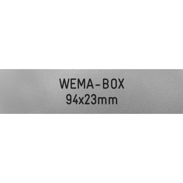Briefkastenschild Wema Box silber 94 x 23 mm