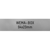 Briefkastenschild Wema Box silber 94 x 23 mm