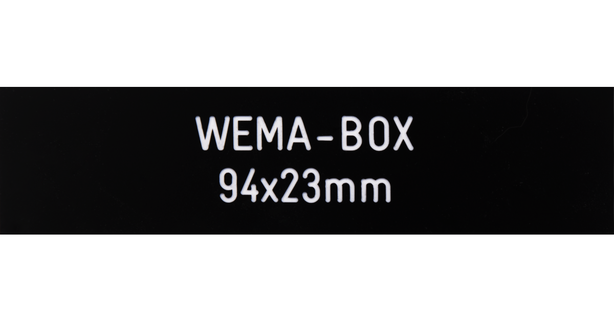 Briefkastenschild Wema Box schwarz 94 x 23 mm