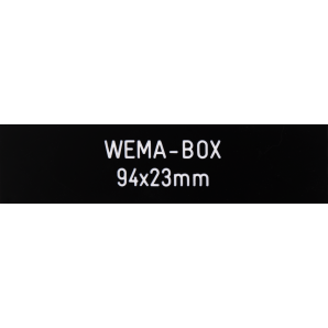 Briefkastenschild Wema Box schwarz 94 x 23 mm
