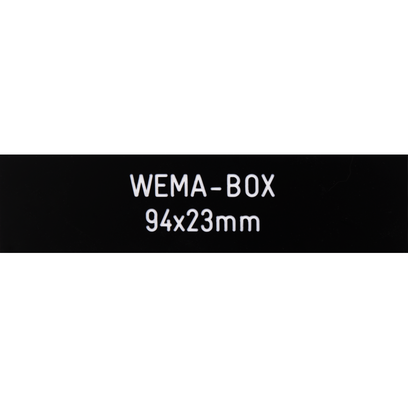 Briefkastenschild Wema Box schwarz 94 x 23 mm