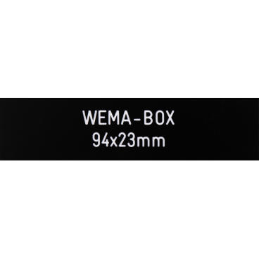 Briefkastenschild Wema Box schwarz 94 x 23 mm