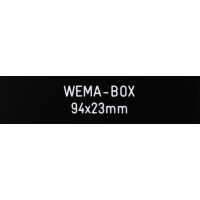 Briefkastenschild Wema Box schwarz 94 x 23 mm