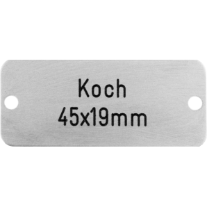 Klingelschild Koch 45 x 19 mm silber matt