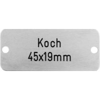 Klingelschild Koch 45 x 19 mm silber matt