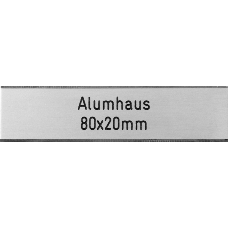 Briefkastenschild Alumhaus 80 x 20 mm