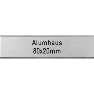 Briefkastenschild Alumhaus 80 x 20 mm
