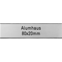 Briefkastenschild Alumhaus 80 x 20 mm