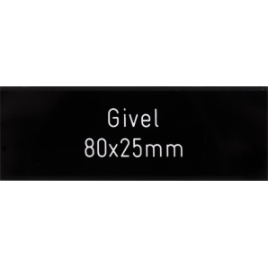 Briefkastenschild Givel schwarz 80 x 25 mm