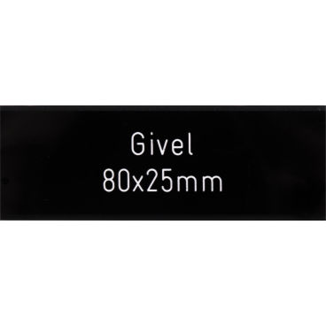 Briefkastenschild Givel schwarz 80 x 25 mm