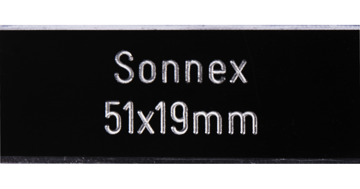 Klingelschild Sonnex  51 x 19 mm schwarz matt