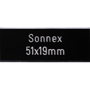 Klingelschild Sonnex  51 x 19 mm schwarz matt