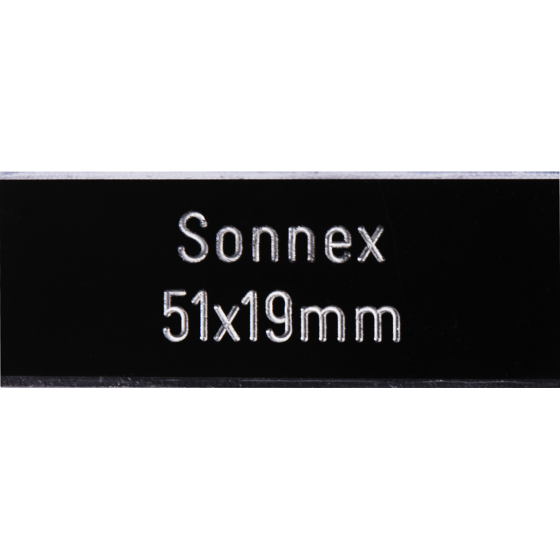 Klingelschild Sonnex  51 x 19 mm schwarz matt