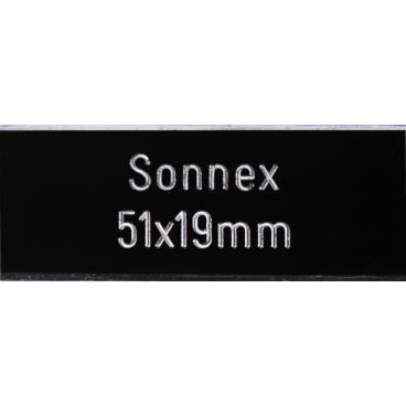 Klingelschild Sonnex  51 x 19 mm schwarz matt