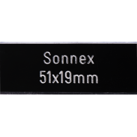 Klingelschild Sonnex  51 x 19 mm schwarz matt