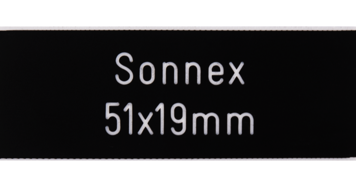 Doorbell Nameplate Sonnex 51 x 19 mm black plastic