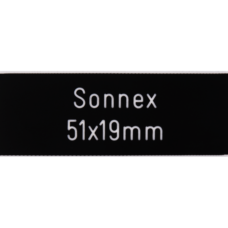 Doorbell Nameplate Sonnex 51 x 19 mm black plastic