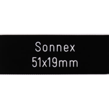 Doorbell Nameplate Sonnex 51 x 19 mm black plastic