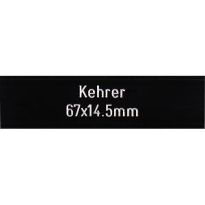 Briefkastenschild Kehrer 67 x 14.5 mm schwarz