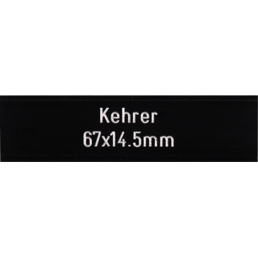 Briefkastenschild Kehrer 67 x 14.5 mm schwarz