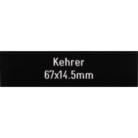 Briefkastenschild Kehrer 67 x 14.5 mm schwarz