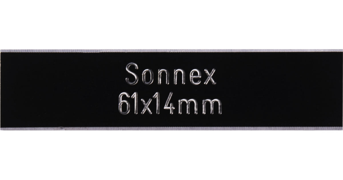 Klingelschild Sonnex  61 x 14 mm schwarz matt