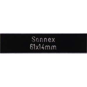 Klingelschild Sonnex  61 x 14 mm schwarz matt